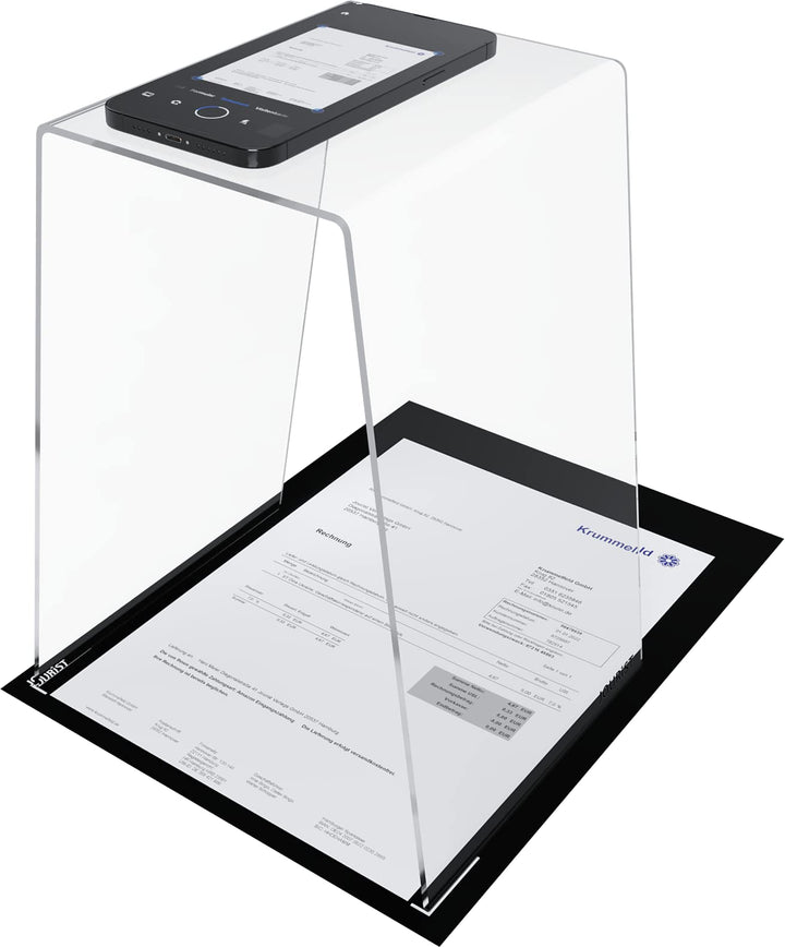 JOURIST ScanStand – scannen der Dokumente, Belege, Notizen und Visitenkarten mit Smartphones und Han