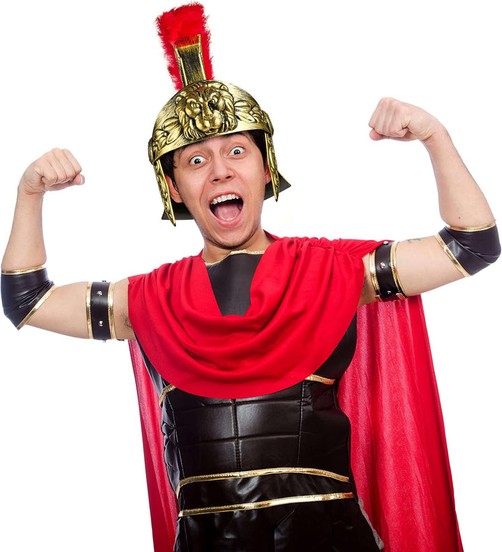 Balinco Römerhelm | Römer Helm Gold | Krieger | Römischer Kämpfer | Roman Gladiator - für Damen & He