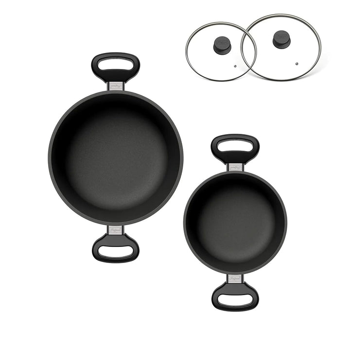 Hoffmann STONIQ Kochtopf Set, Antihaftbeschichtet, PTFE und PFAS-frei, Induktionsgeeignet, Backofenf