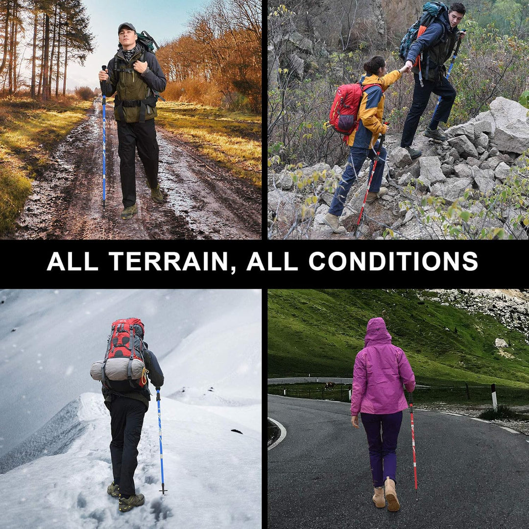 BISINNA Wanderstöcke Trekkingstöcke Nordic Walking Stöcke - 95-115 cm / 115-135 cm Faltbar Verstellb