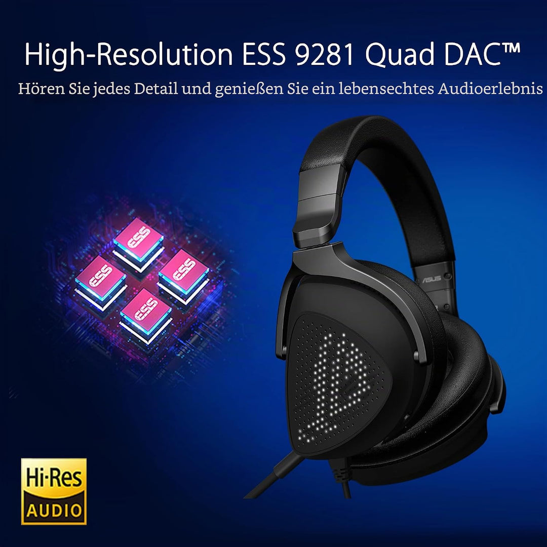 ASUS ROG Delta S Animate Leichtes USB-C-Gaming-Headset mit KI-Rauschunterdrückung Mikrofon, MQA-Rend
