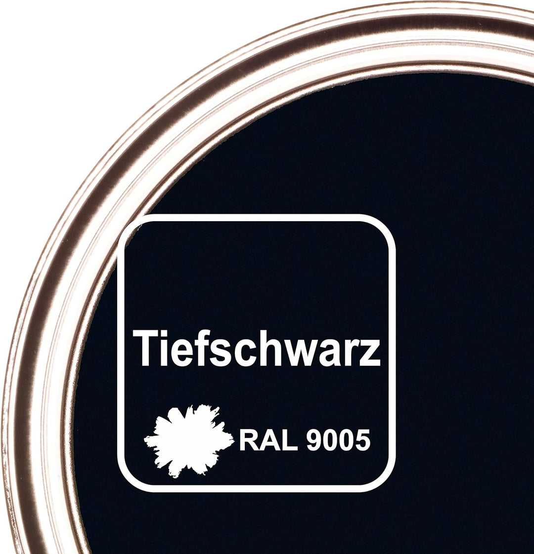 Yachtlack Schwarz Glänzend Bootslack Holzlack Bootsfarbe für Holz und Metall - 2,5L 2,5L Tiefschwarz