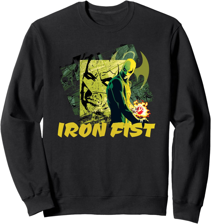 Marvel Iron Fist Comic Panel Collage Sweatshirt