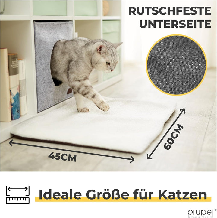 PiuPet® Selbstheizende Katzendecke I 60x45cm I Heizdecke ohne Strom I für Wärmedecke I Wärmematte I