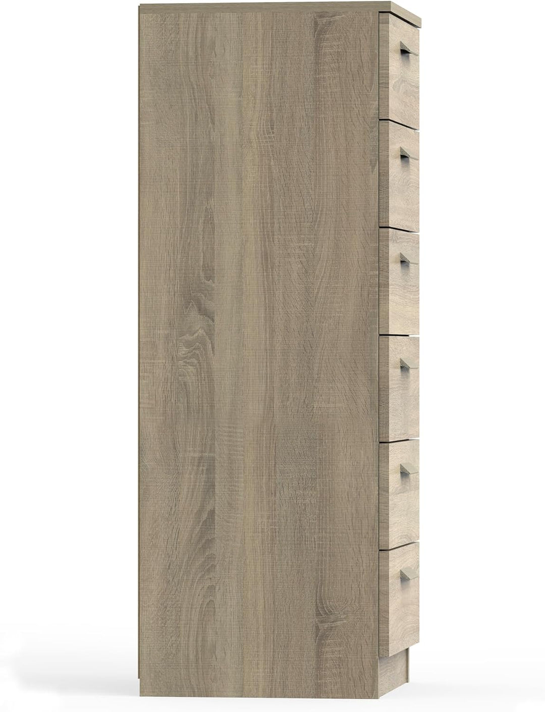 Muebles Pitarch | Hochkommode 6 Schubladen mit Metallführungen, Schlafzimmerkommode, Cambrian Eiche,