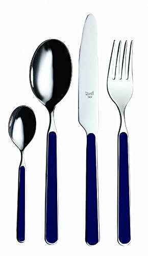 Mepra 10C622024 Besteckgarnitur, Design Millenium, Kobalt, 24 Stück 24 Pièces Blau, 24 Pièces Blau