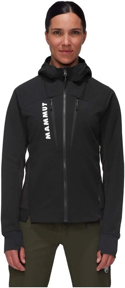 Mammut Damen Aenergy SO Hybrid Hoodie Jacke Softshelljacke Outdoorjacke M Schwarz, M Schwarz