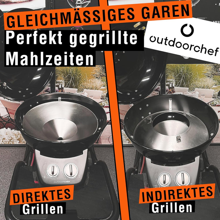 Outdoorchef Ersatzteil Edelstahl Trichter Set - Ersatz Trichter für 480 570er Gas Kugelgrill - Passe
