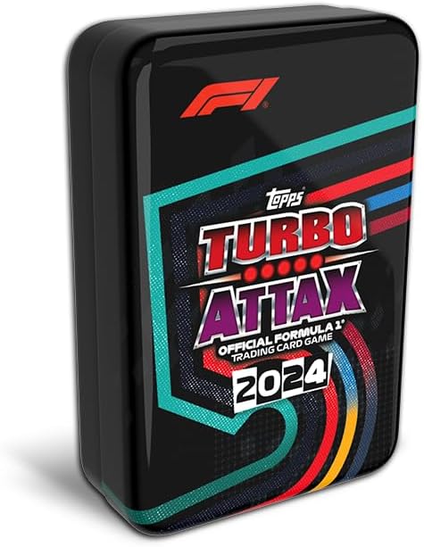 Topps Turbo Attax Formula 1 2024 - Mega Tin - Five Fold - enthält 66 Turbo Attax-Karten, darunter ei