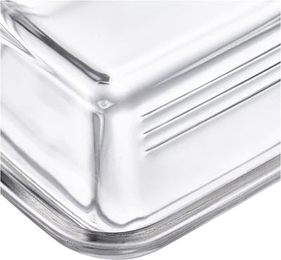 Westmark 2 Butterdosen aus Glas, Länge: 14,3 cm, Transparent, 208522E3 Glas Set 2tlg., Glas Set 2tlg