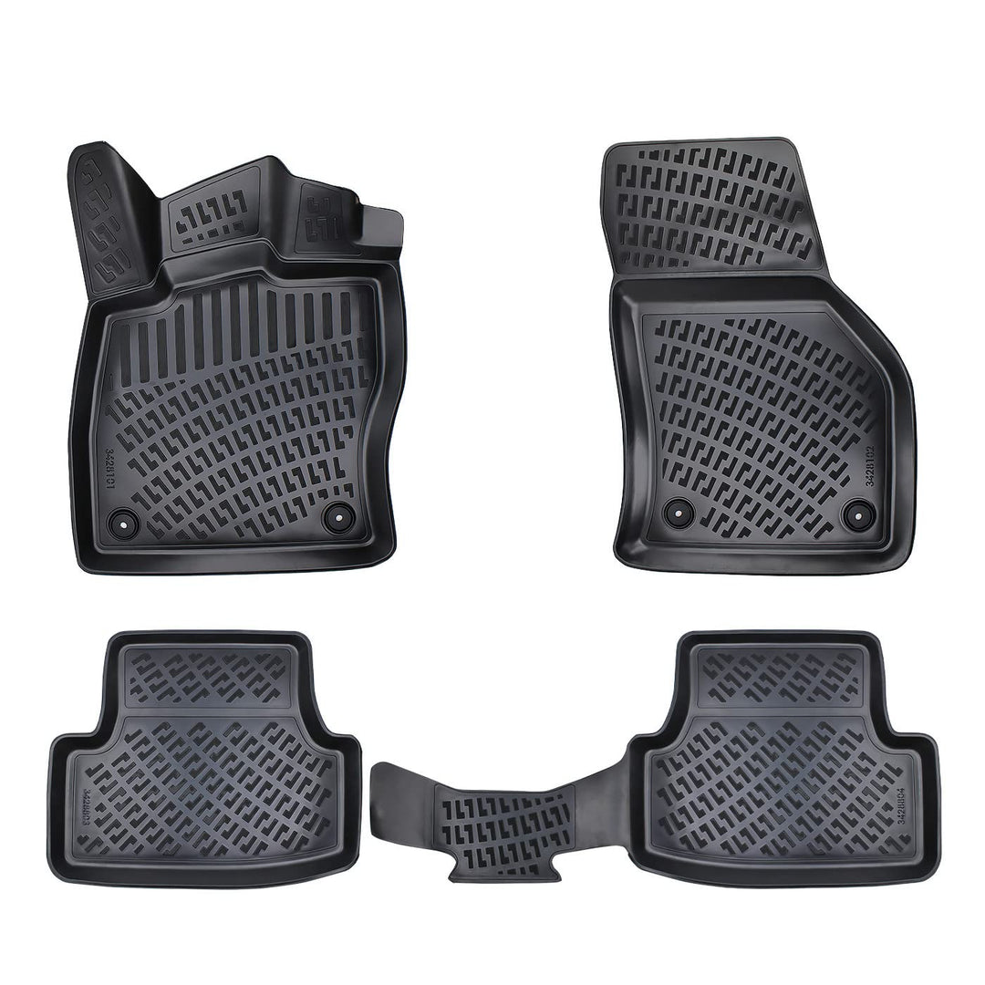 Rizline Passgenau 3D Fussmatten Auto Kompatibel mit Volkswagen Golf 7 2013-2020 Auto Zubehör 1. Und