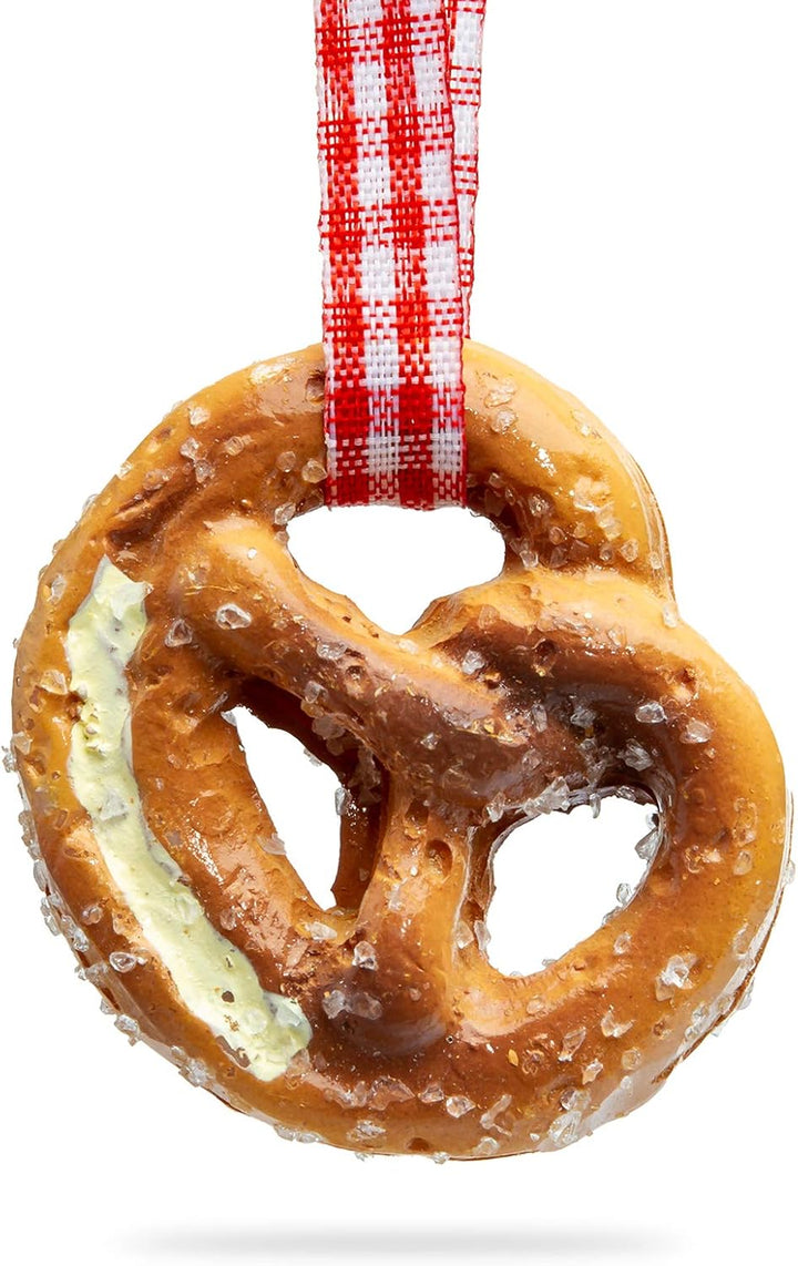 SIKORA BS693 Mini Brezel Ornamente Christbaumschmuck Weihnachtsbaum Anhänger 6er Set