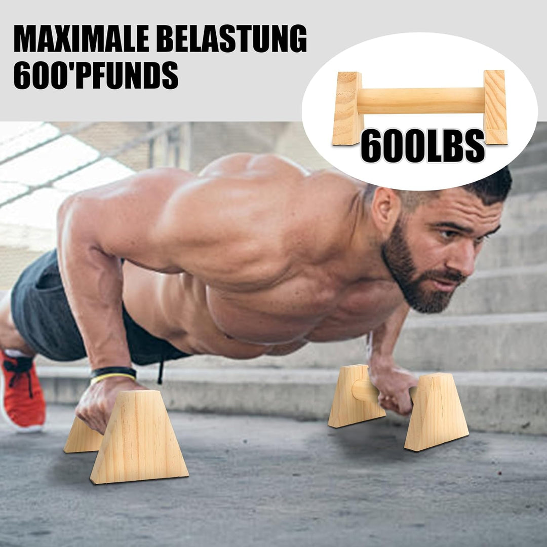 2 Stück Holz Liegestützgriffe Push Up Bars Calisthenics Equipment, Calisthenics GriffeHolz Parallett