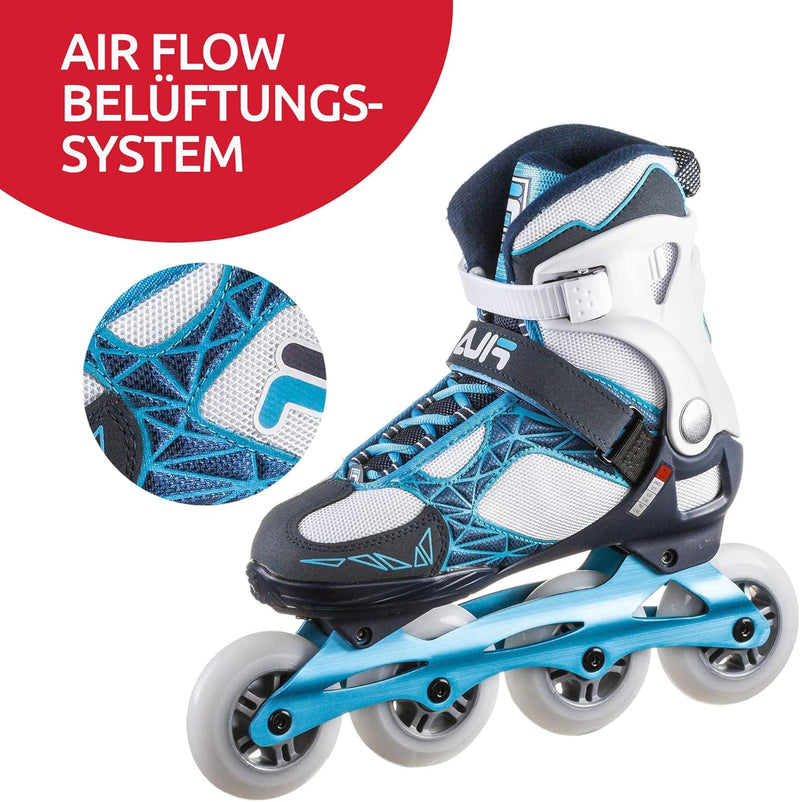 FILA Inliner Damen Legacy Pro 84, Inline-Skates mit Air Flow Belüftungssystem, Rollerblades mit bequ