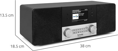 TechniSat DIGITRADIO 4 IR - Stereo Internetradio (DAB+, UKW, Bluetooth-Audiostreaming, Kopfhöreransc