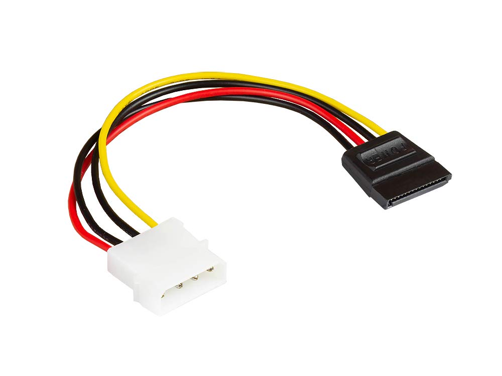 S-ATA Stromkabel 1x 4pin Stecker an 15pin Buchse, Länge: ca. 15cm, Good Connections® SATA Stromkabel
