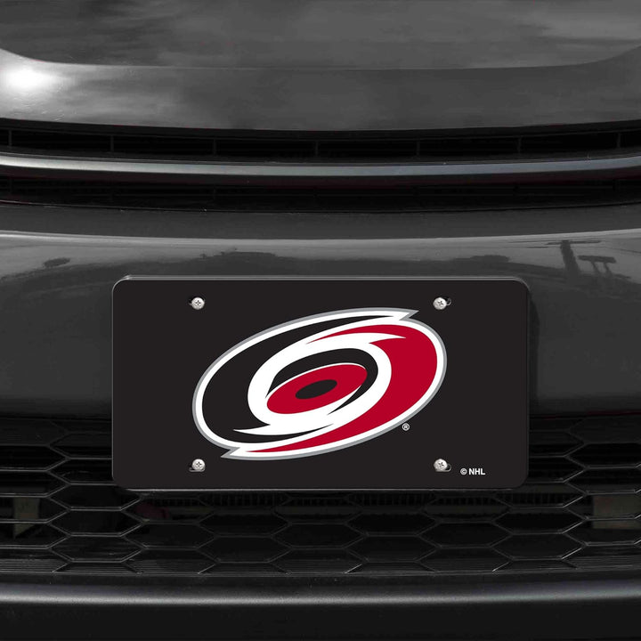 Rico Industries Unisex-Erwachsene Lasereingelegtes Metall-Kennzeichen-Etikett NHL Carolina Hurricane
