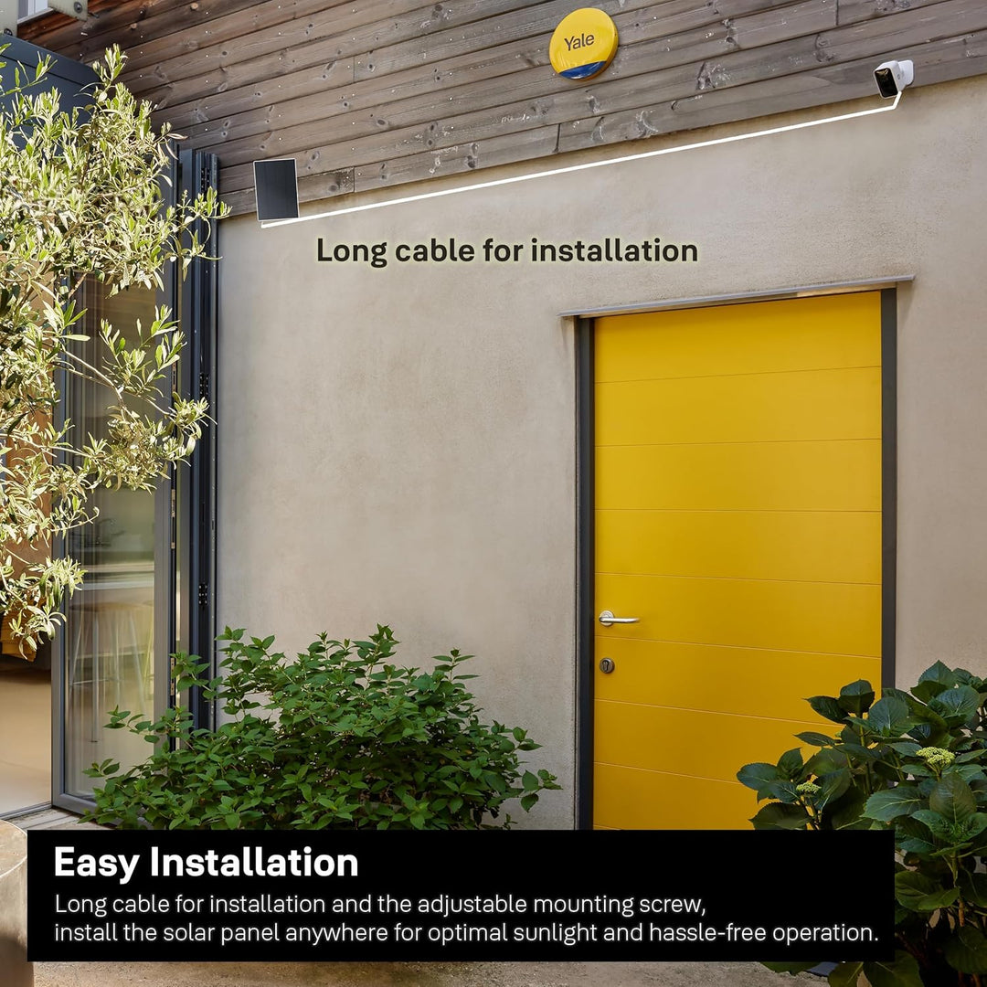 Yale - Solarladegerät - Verwendung im Freien - Bis zu 3 W Leistung bei direkter Sonneneinstrahlung -