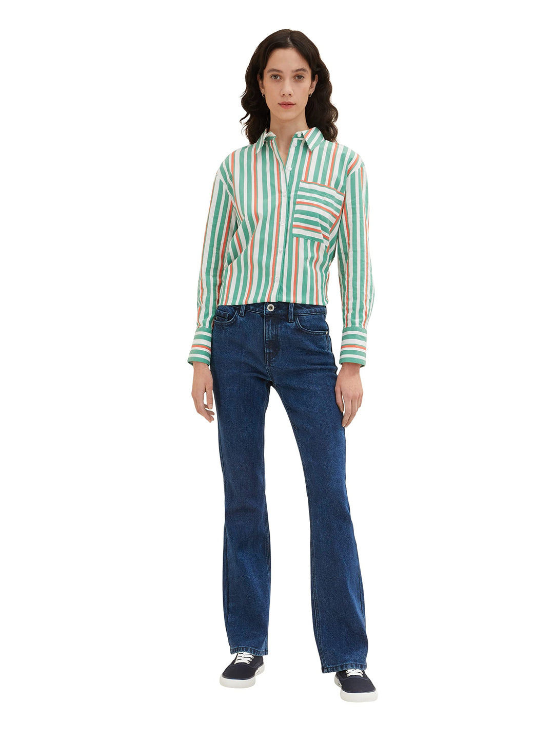 TOM TAILOR Damen Kate Narrow Bootcut Jeans 29W / 32L 10113 - Clean Mid Stone Blue Denim, 29W / 32L 1