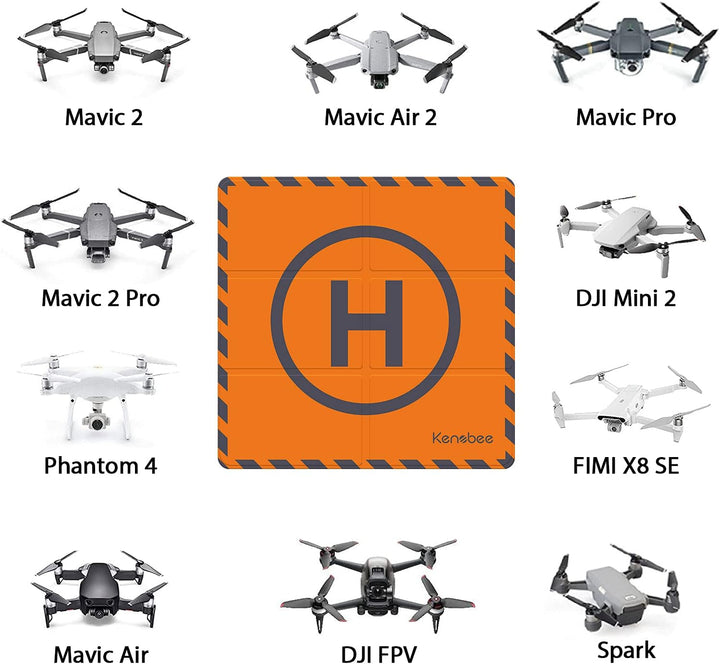 KENOBEE Drohnen Landeplatz 50cm, Universal Schnell Faltbar Landeplattform für DJI Mini 4K/Flip/4 Pro