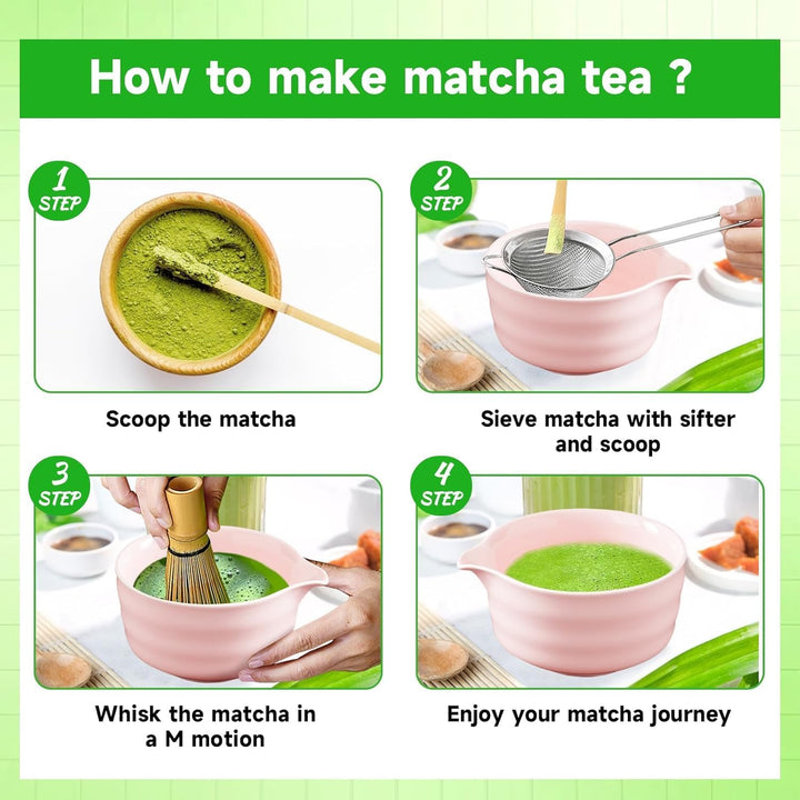 Simsky Matcha set, Japanisches Tee-Set, Matcha-Schale, Schaufel, Sieb, Matcha-Besenhalter, Matcha-Be