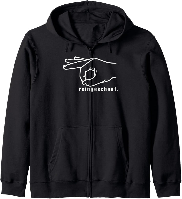 Reingeschaut - Witzige Sprüche Herren Damen Kinder Geschenk Kapuzenjacke