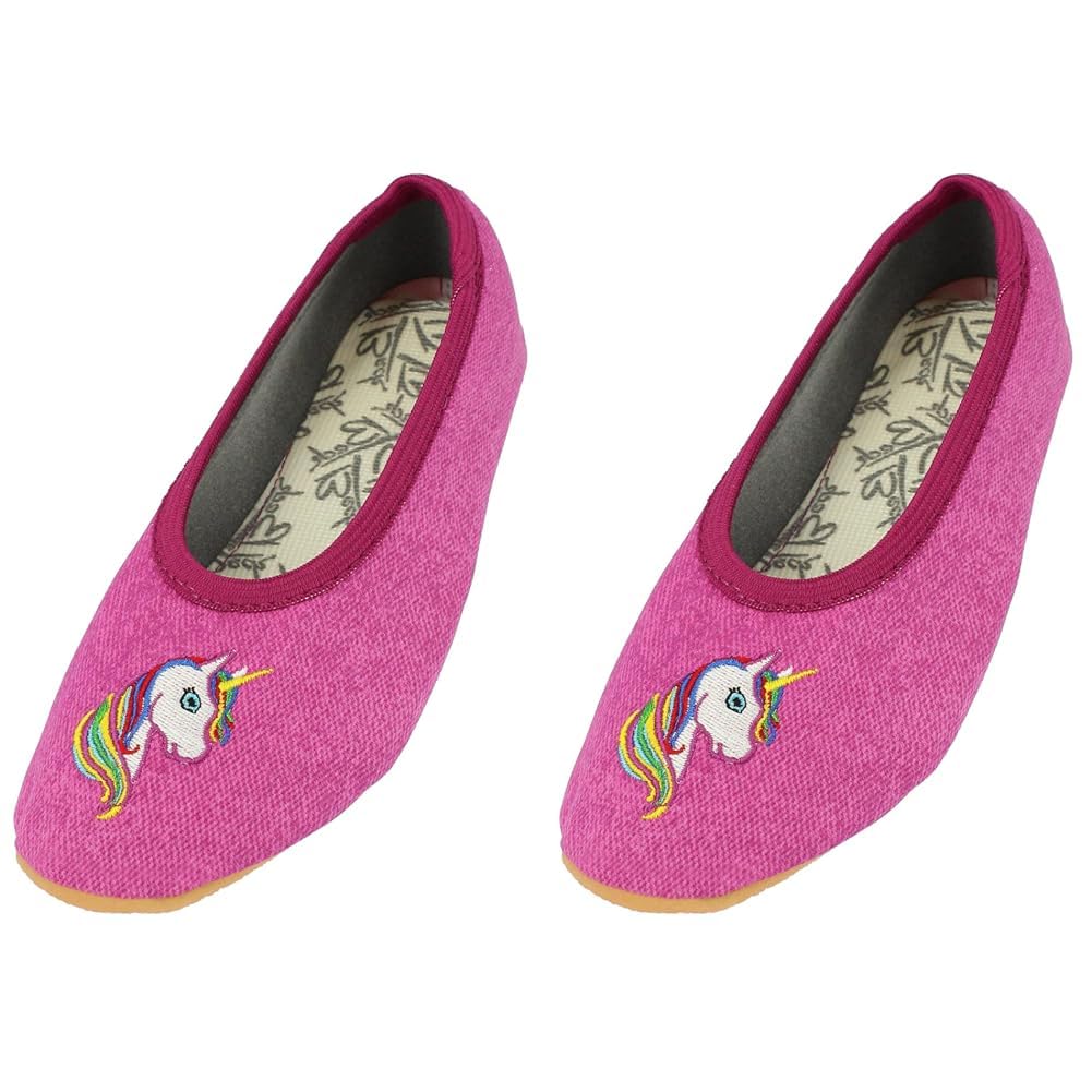 Beck Mädchen Einhorn Gymnastikschuhe, Pink, 30 EU (Packung mit 2)