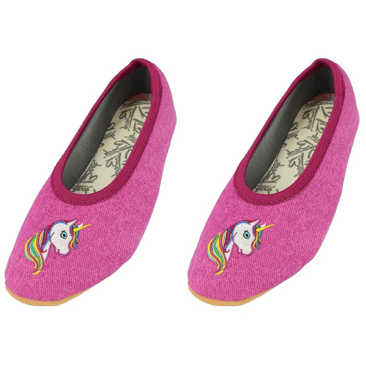 Beck Mädchen Einhorn Gymnastikschuhe, Pink, 30 EU (Packung mit 2)