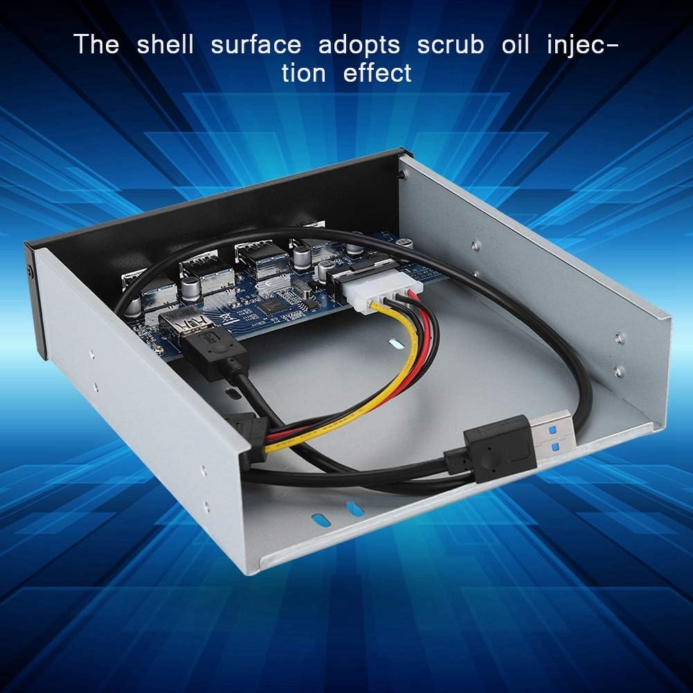 ASHATA USB-CD-ROM-Treiber auf der Frontplatte Treiber-Hub PCI-E an 4 Schnittstellen USB3.0 Frontpane