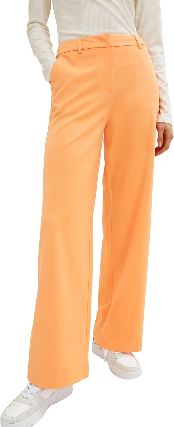 TOM TAILOR Damen Lea Straight Fit Hose 32W / 32L 29751 - Bright Mango Orange, 32W / 32L 29751 - Brig