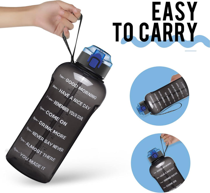 WEMEET Trinkflasche mit Fruchtfilter 2 Liter, [BPA Frei Tritan] Wasserflasche mit Zeitmarkierung, 20