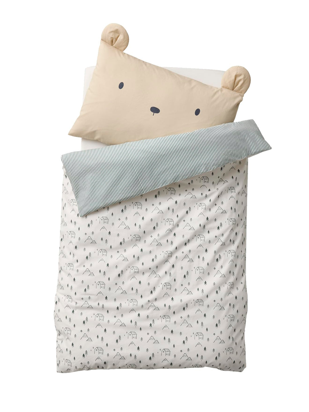 VERTBAUDET Baby-Bettbezug Hygge, beige, bedruckt, 80 x 120 cm Beige 80X120, Beige 80X120