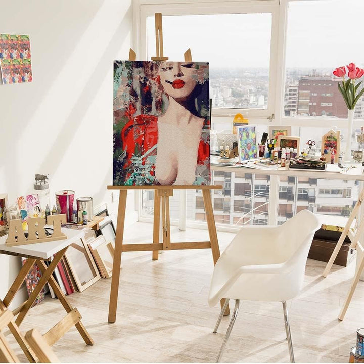 Artnapi Malen nach Zahlen Erwachsene mit Rahmen | DIY Handgemalt | Geheime Kraft der Farbe Rot | Kit