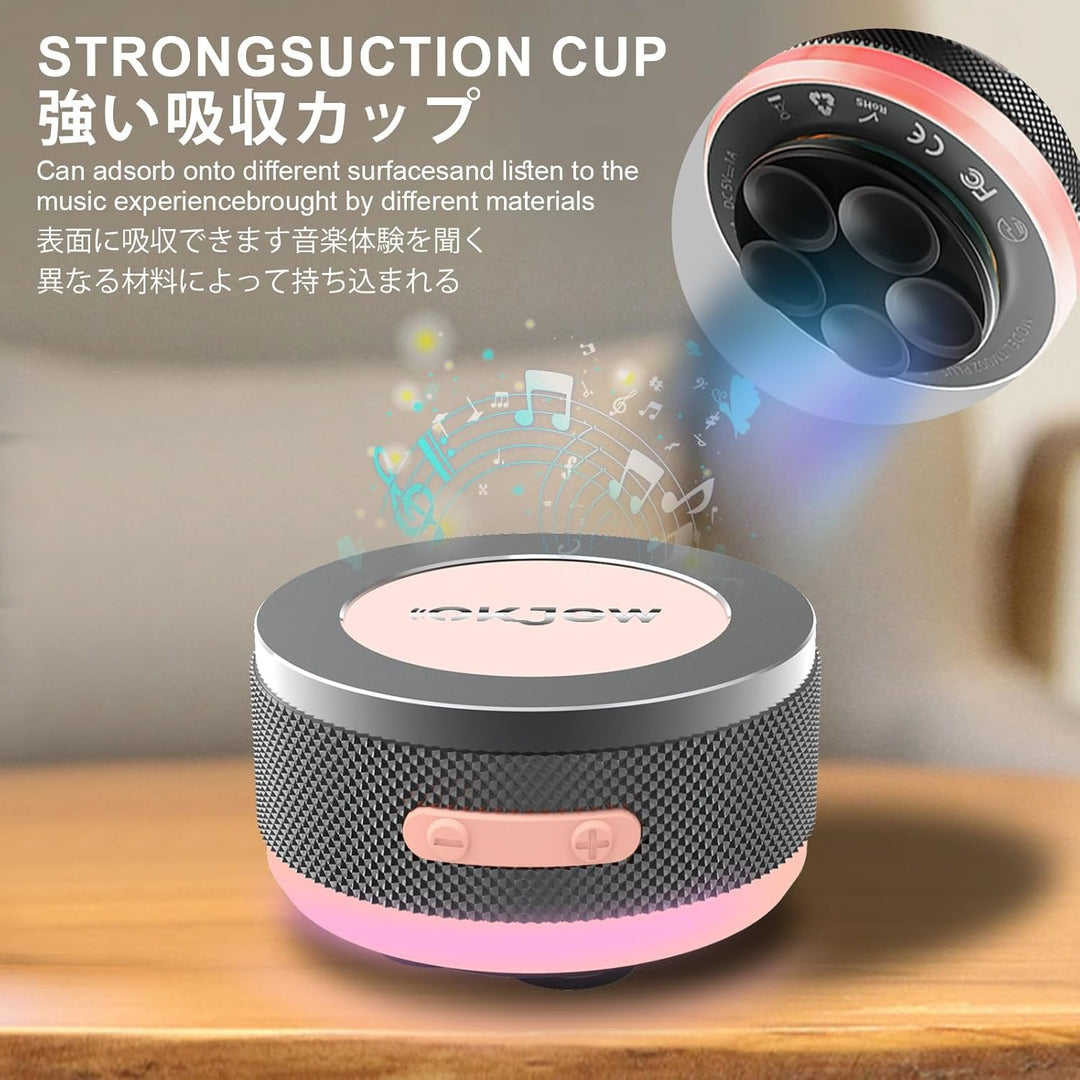 Knochenleitungs-Lautsprecher, Bluetooth, vibrierende Lautsprecher mit bunten LED-Lichtern, tragbare