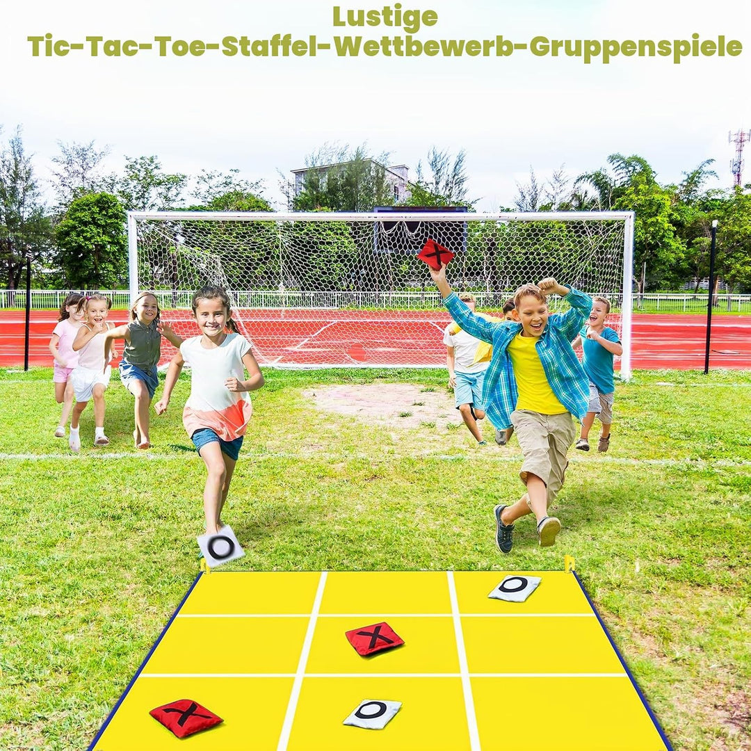 2-in-1 Riesen-Oster-Sitzsack-Wurf & grosser Tic Tac Toe Outdoor-Spiele für Kinder und Erwachsene, 1,