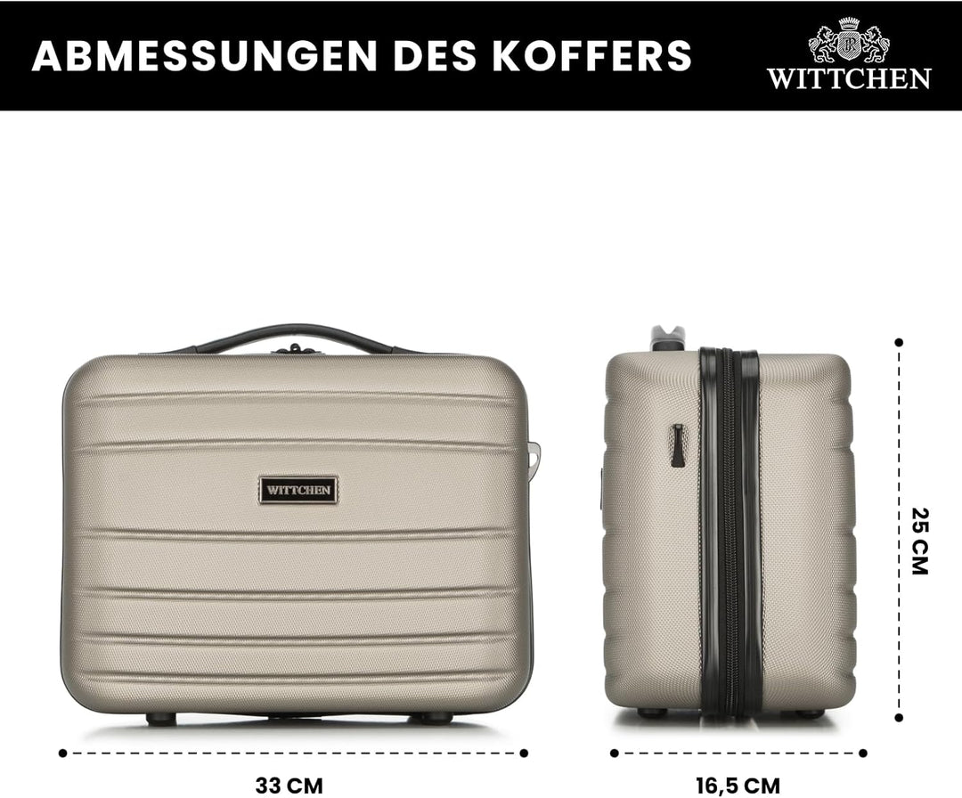WITTCHEN Kosmetikkoffer Reisekoffer aus ABS Reisegepäck Kulturbeutel Kosmetiketui aus ABS Kosmetikta