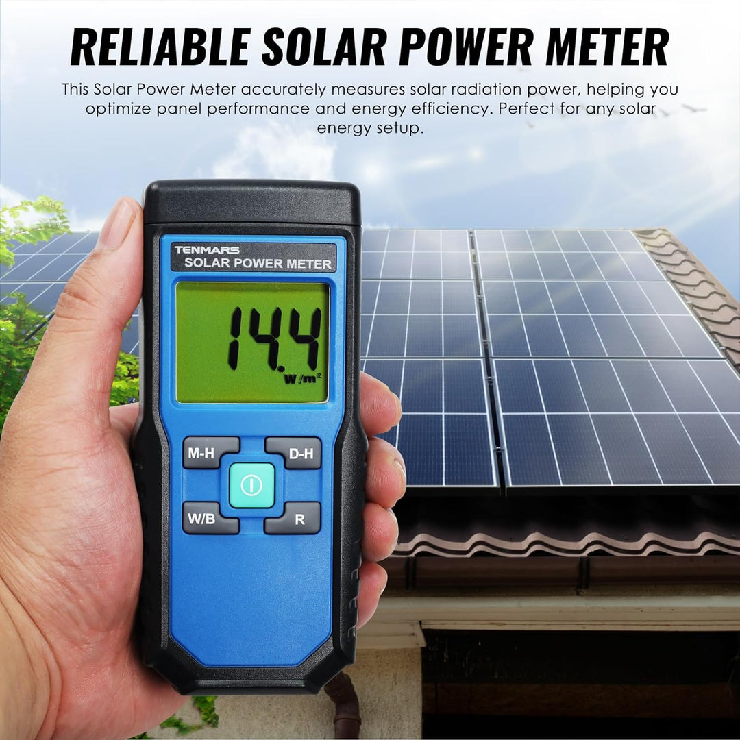 Handheld Digital Solar Leistung Meter (Pyranometer) 2000 W/m2, 634BTU / (ft2xh) Messung Solarstrahlu