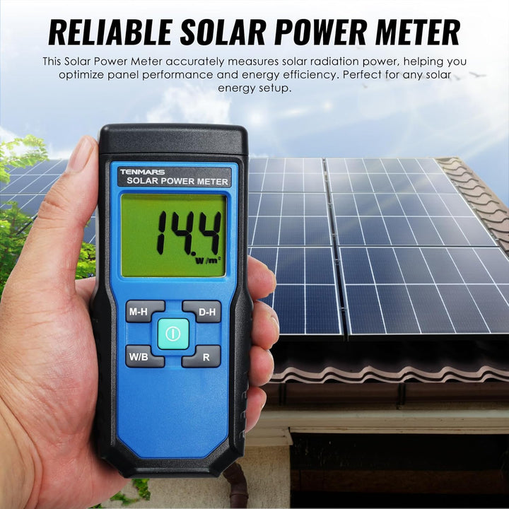 Handheld Digital Solar Leistung Meter (Pyranometer) 2000 W/m2, 634BTU / (ft2xh) Messung Solarstrahlu