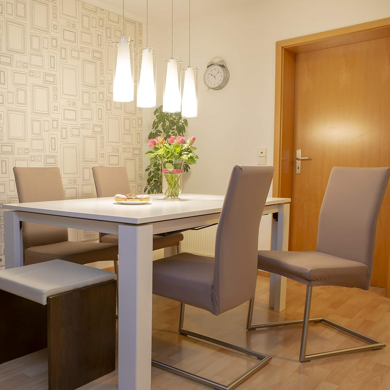Staboos Stuhlhussen 6er Set - Hohe Elastizität - Stuhlbezug 6er Set - ÖKO TEX Zertifiziert (Taupe-Br