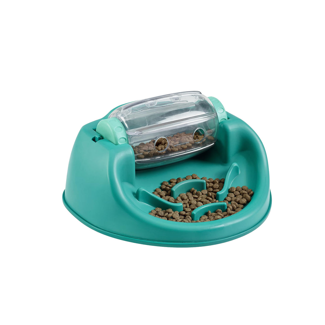 Outward Hound Nina Ottosson Spin N' Eat Dog Food Puzzle Feeder, Green Level 2 (Mittelstufe) Spin N'