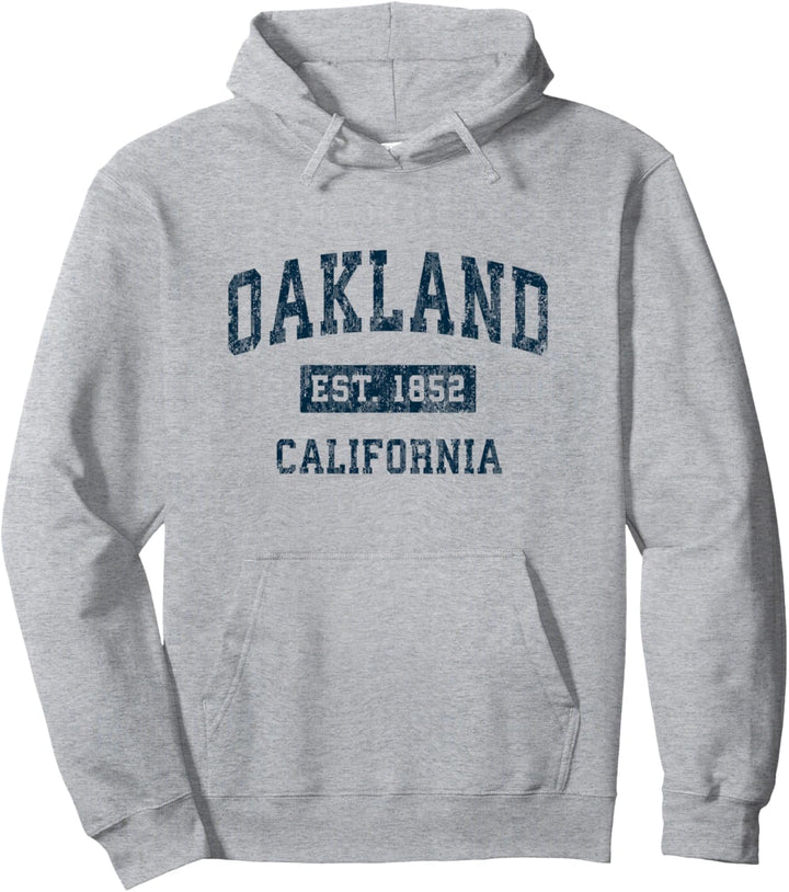 Oakland California CA Vintage-Sportdesign marineblauer Druck Pullover Hoodie