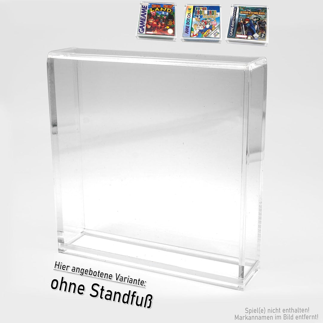 RetroRetter Acryl Case - ohne Standfuss - für GameBoy Classic Color Advance Spiele OVP - DMG GBC GBA