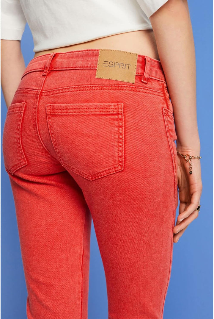 ESPRIT Capri-Hose aus Twill 25W / 28L Coral Orange, 25W / 28L Coral Orange