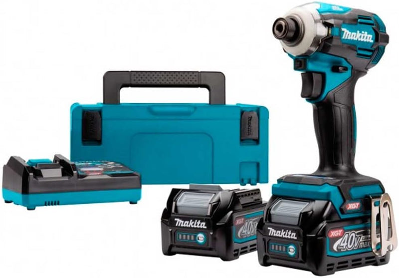 Makita TD001GD201 Akku-Schlagschrauber 40V max. / 2,5 Ah, 2 Akkus + Ladegerät im MAKPAC Petrol mit 2