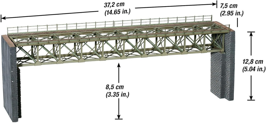 67020 - NOCH - Stahlbrücke Laser-Cut Bausatz, 37,2cm lang