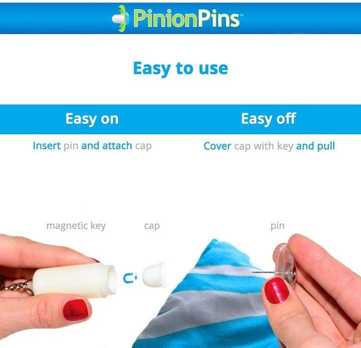 PinionPins Transparente magnetische Bettdeckenclips mit Magnetschlüssel für einfaches Entfernen Pack
