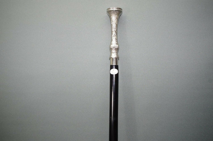 Holz Gehstock Spazierstock Wanderstock 96cm mit Metall Griff Walking Stick M24