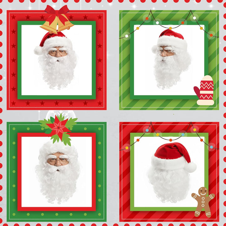 Balinco Perücke + Bart + Mütze + Augenbrauen + Brille Weihnachtsmann Nikolaus Santa Claus Weihnachte