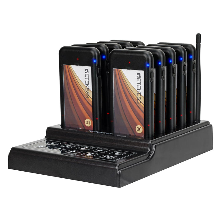 Retekess TD174 Pager Rufsystem, Pager System Restaurant, Einfache Grundlagen, 300M, 3 Anrufmodi, Lad