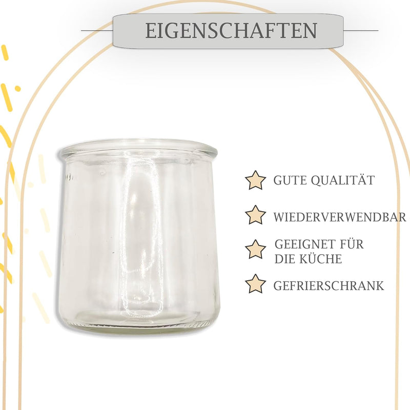 XILMARK Joghurtgläser mit Deckel 200 ml, Joghurtglas, Dessert-Glas mit Deckel, Joghurtglas mit Decke